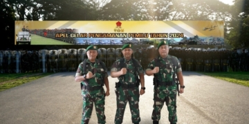 Kahubdam IM,  Kolonel Chb Vitri Setyatmoko, S.Sos., M.Tr(Han),(kiri), Kainfolahtadam IM Kol Inf David Rudianto, S.Sos, M.M, (tengah) dan Kapendam IM, Kolonel Inf Irhamni Zainal, S.I.P, M.Si, (kanan).
