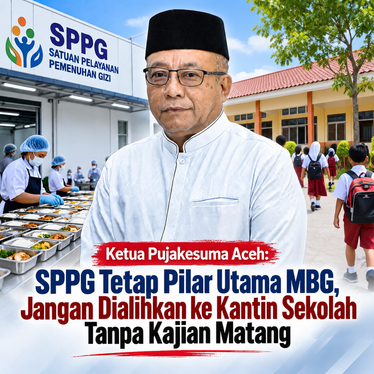 Ketua Pujakesuma Aceh: SPPG Tetap Pilar Utama MBG, Jangan Dialihkan ke Kantin Sekolah Tanpa Kajian Matang