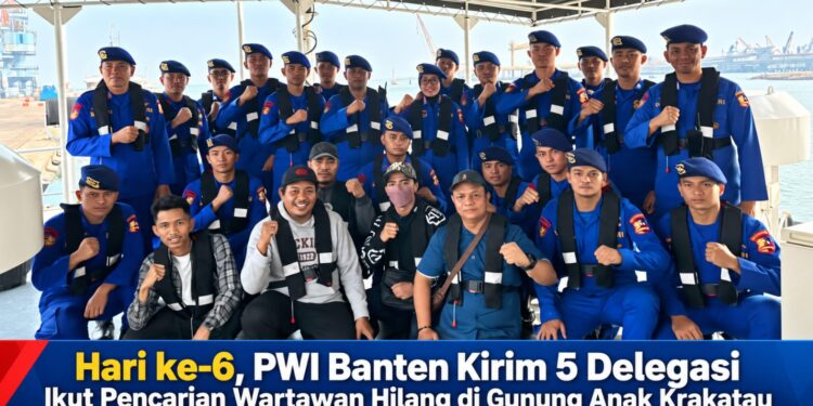 Hari ke-6, PWI Banten Kirim 5 Delegasi Ikut Pencarian Wartawan Hilang di Gunung Anak Krakatau