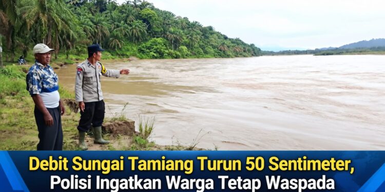 Debit Sungai Tamiang Turun 50 Sentimeter, Polisi Ingatkan Warga Tetap Waspada