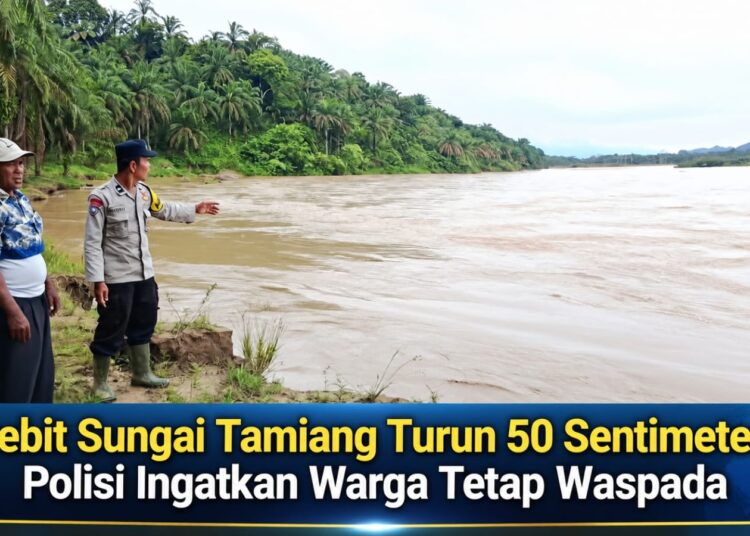 Debit Sungai Tamiang Turun 50 Sentimeter, Polisi Ingatkan Warga Tetap Waspada